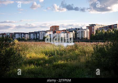 Arabianranta edifici residenziali a Helsinki, Finlandia Foto Stock