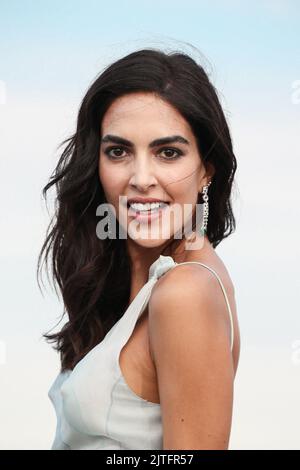 L'attrice spagnola Rocío Muñoz Morales madrina della 79th Mostra Internazionale del Cinema di Venezia posa lungo la spiaggia il 30 agosto 2022 a Venezia. Foto di Marco Piovanotto/ABACAPRESS.COM Foto Stock