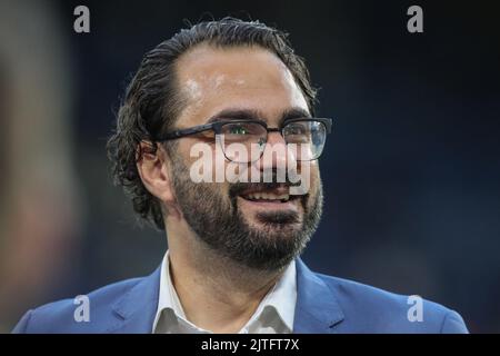 Leeds United regista del calcio Victor Orta prima della partita della Premier League Leeds United vs Everton a Elland Road a Leeds, Regno Unito, 30th agosto 2022 Foto Stock