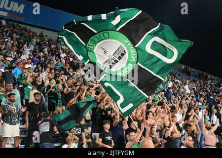 Reggio Emilia, Italia. 30th ago, 2022. Tifosi (US SASSUOLO) durante US Sassuolo vs AC Milan, campionato italiano di calcio Serie A match a Reggio Emilia, Italy, August 30 2022 Credit: Independent Photo Agency/Alamy Live News Foto Stock