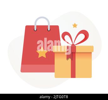 Shopping Rewards - programma fedeltà - icona come file EPS 10 Illustrazione Vettoriale
