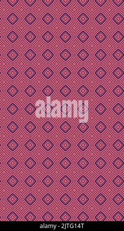 Texture decorativa di cerchi concentrici, sfumature blu magenta Foto Stock