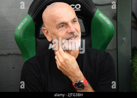 Reggio Emilia, Italia. 30th ago, 2022. Stefano Pioli ritratto durante US Sassuolo vs AC Milan, calcio italiano Serie A match in Reggio Emilia, Italy, August 30 2022 Credit: Independent Photo Agency/Alamy Live News Foto Stock