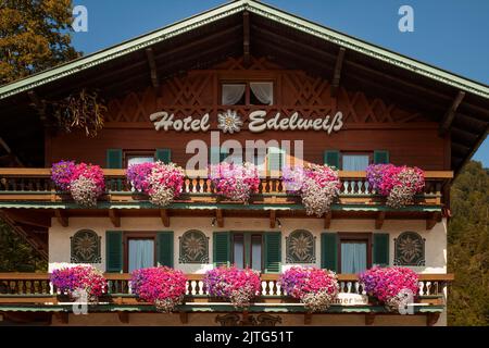 DE - BAVIERA: Hotel Edelweiss nella località alpina di Reit-im-Winkl, Oberbayern Foto Stock