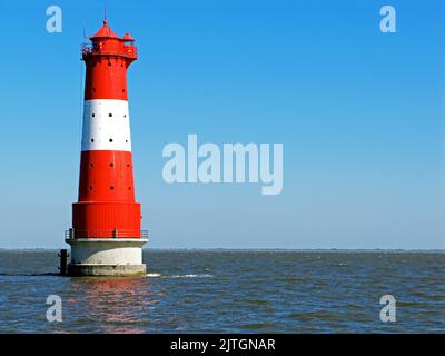 Faro di Arngast, Germania, bassa Sassonia, Wilhelmshaven Foto Stock