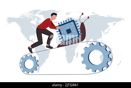 Concetto di fornitura lenta Illustrazione Vettoriale