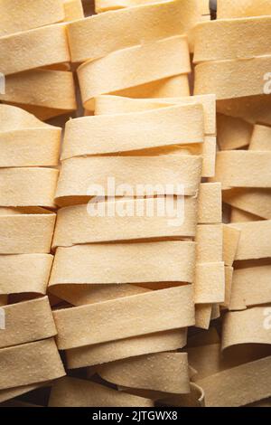 Primo piano delle pappardelle Foto Stock