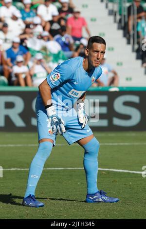 Elche, Spagna. 27th ago, 2022. Edgat Badia (Elche) Calcio : spagnolo 'la Liga Santander' partita tra Elche CF 0-1 Real Sociedad all'Estadio Martinez Valero di Elche, Spagna . Credit: Mutsu Kawamori/AFLO/Alamy Live News Foto Stock