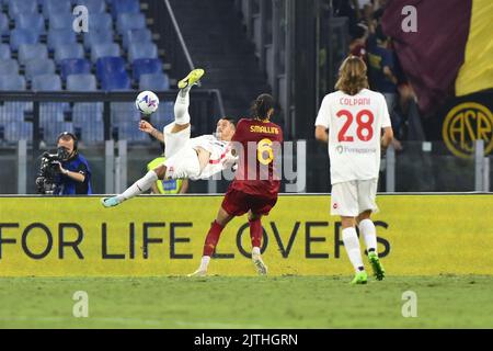 Durante il 4th° giorno della Serie A Championship tra A.S. Roma vs A.C.. Monza il 30th agosto 2022 allo Stadio Olimpico di Roma. Foto Stock