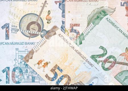 Manat azerbaigiano - nuova serie di banconote. Foto Stock