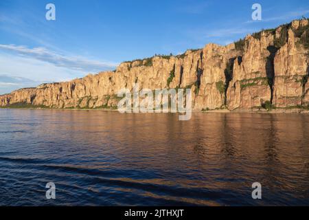 Parco nazionale dei pilastri di Lena a Yakutia, Russia, patrimonio mondiale dell'UNESCO Foto Stock