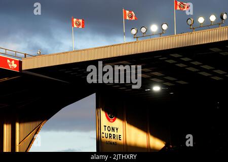 Sheffield, Inghilterra, 30th agosto 2022. Lo stand Tony Currie durante la partita del Campionato Sky Bet a Bramall Lane, Sheffield. L'immagine di credito dovrebbe essere: Andrew Yates / Sportimage Foto Stock