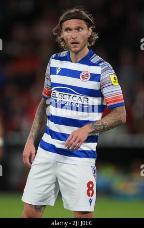 Sheffield, Inghilterra, 30th agosto 2022. Jeff Hendrick di Reading durante la partita del campionato Sky Bet a Bramall Lane, Sheffield. L'immagine di credito dovrebbe essere: Simon Bellis / Sportimage Foto Stock