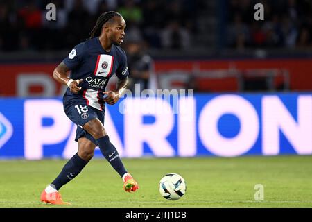 PARIGI - Renato junior Luz Sanches di Parigi Saint-Germain durante la partita francese Ligue 1 tra Parigi Saint-Germain e MONACO al Parc des Princes di Parigi, Francia il 28 agosto 2022. ANP | altezza olandese | GERRIT DA COLONIA Foto Stock