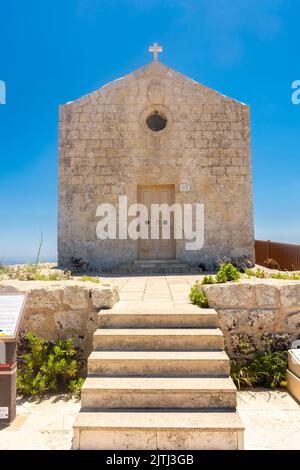 La "Cappella di Santa Maria Maddalena" alle scogliere di Dingli a Malta Foto Stock