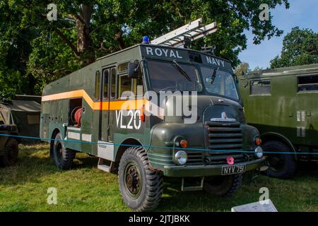 Fiera del vapore di Salop/Shrewsbury, che si tiene all'Onslow Park Shrewsbury. Un'ampia varietà di veicoli a vapore e vintage Foto Stock