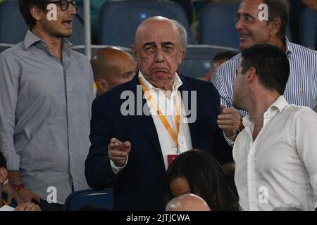 Roma, Italia. 30th ago, 2022. Adriano Galliani negli stand durante il Campionato Italiano di Calcio una partita del 2022/2023 tra AS Roma vs AC Monza allo Stadio Olimpico di Roma il 30 agosto 2022. Credit: Independent Photo Agency/Alamy Live News Foto Stock