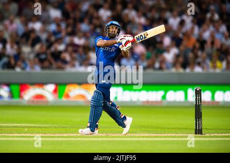 LONDRA, REGNO UNITO. 30th ago, 2022. Ravi Bopara di London Spirit in azione durante il Hundred - London Spirit vs Birmingham Phoenix al Lord's Cricket Ground martedì 30 agosto 2022 a LONDRA INGHILTERRA. Credit: Taka G Wu/Alamy Live News Foto Stock