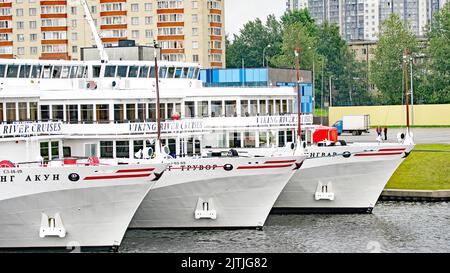 Trasporto fluviale navigabile a San Pietroburgo nella Federazione Russa, Russia Foto Stock