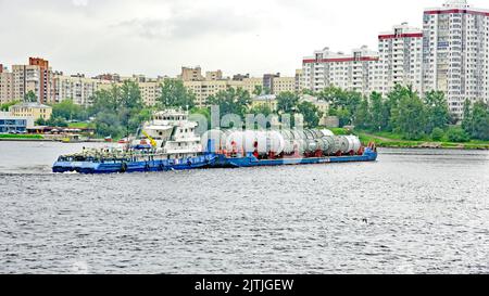 Trasporto fluviale navigabile a San Pietroburgo nella Federazione Russa, Russia Foto Stock