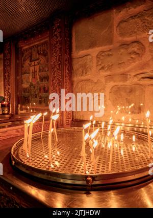 Monastero di Varlaam, interno, Meteora, Tessaglia, Grecia Foto Stock