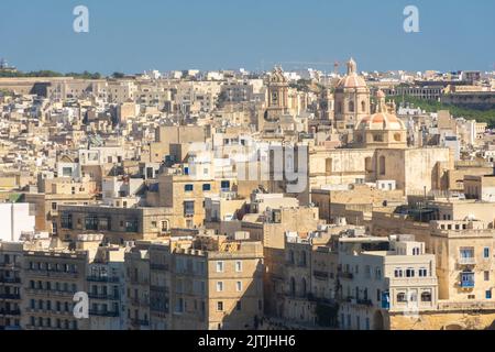 Paesaggio urbano di Birgu, una delle tre città di Malta Foto Stock