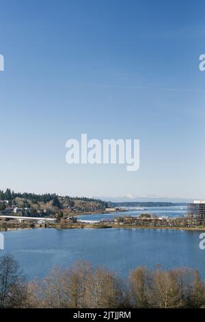 Paesaggio al Puget Sound in Olympia, la capitale di Washington Foto Stock