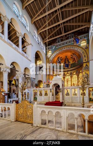 Chiesa di San Demetrio o Hagios Demetrios, interno, Salonicco, Macedonia centrale, Grecia Foto Stock
