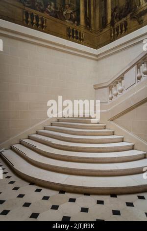 La scalinata di Luynes (18th ° secolo, Carnavalet Museum, un museo dedicato alla storia della città, situato nel quartiere Marais, Parigi, Francia Foto Stock