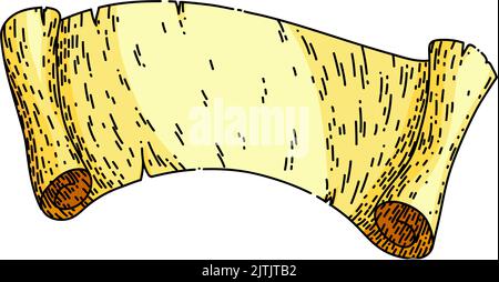 vettore disegnato a mano da un vecchio disegno di papiro Illustrazione Vettoriale