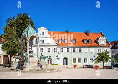 Piazza San Mang, Kempten, Germania Foto Stock