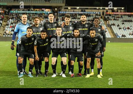 31st agosto 2022; Campbelltown Sports Stadium, Leumeah, New South Wales, Australia; Australia A League Cup, quarto di finale, Macarthur FC contro Wellington Phoenix: MacArthur FC inizia la formazione della squadra foto Foto Stock