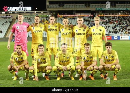 31st agosto 2022; Campbelltown Sports Stadium, Leumeah, New South Wales, Australia; Australia A League Cup, quarto di finale, Macarthur FC contro Wellington Phoenix: Squadra di partenza Wellington Phoenix Foto Stock