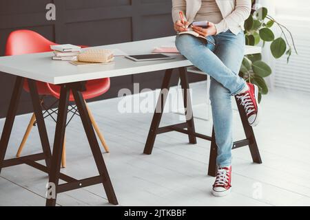 soddisfazione del lavoro freelance flessibilità esperto smm Foto Stock