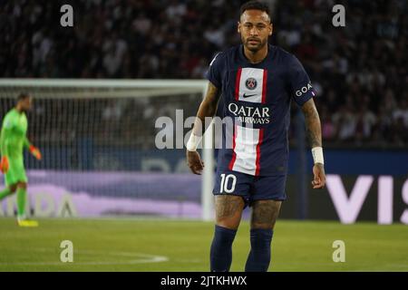 Lionel messi di Parigi durante la partita di calcio Ligue 1 tra Parigi Saint Germain e Monaco il 28 agosto 2022 al Parc Foto Stock