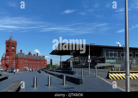 Pierhead edificio, Cardiff Bay, 2022. Estate Foto Stock