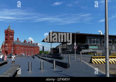 Pierhead edificio, Cardiff Bay, 2022. Estate Foto Stock