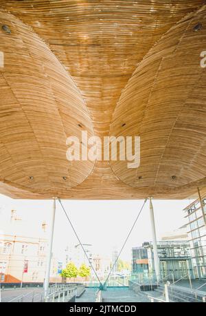 The Senedd a Cardiff Bay, Shot il 12th 2022 agosto Foto Stock