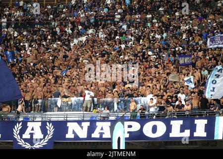 Napoli, Campania, Italia. 31st ago, 2022. In occasione della Serie a Football Match SSC Napoli vs US Lecce il 31 agosto 2022 allo stadio Diego Armando Maradona di Napoli.in foto : sostenitori Napoli (Credit Image: © Fabio Sasso/ZUMA Press Wire) Foto Stock