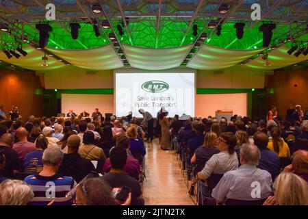 Londra, Regno Unito. 31st agosto 2022. RMT Union's Rally to Save London's Public Transport tenutosi alla TUC Congress House. Credit: Vuk Valcic/Alamy Live News Foto Stock