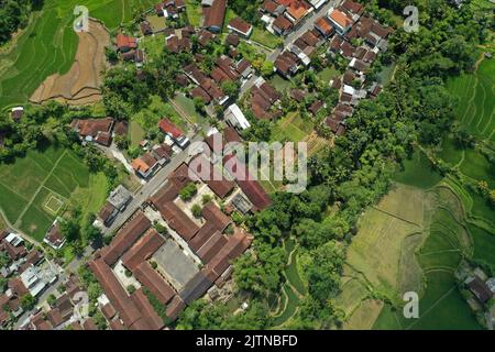 Vista aerea di Garut regency, giava Occidentale, Indonesia Foto Stock
