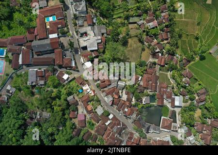 Vista aerea di Garut regency, giava Occidentale, Indonesia Foto Stock