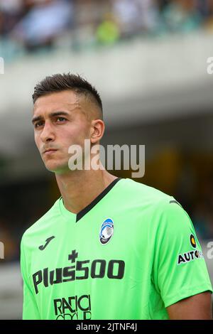 Foto StefanoNicoli/LaPresse 28 Agosto 2022 - Verona, Italia - sport, calcio - Hellas Verona vs Atalanta - Campionato italiano di calcio Serie A TIM 2022/2023 - Stadio Marcantonio Bentegodi. Nella foto: Juan Musso 28 agosto 2022 Verona, Italia - sport, calcio - Hellas Verona vs Atalanta - Campionato Italiano Serie A 2022/2023 - Stadio Marcantonio Bentegodi. Nella foto: Juan Musso Foto Stock