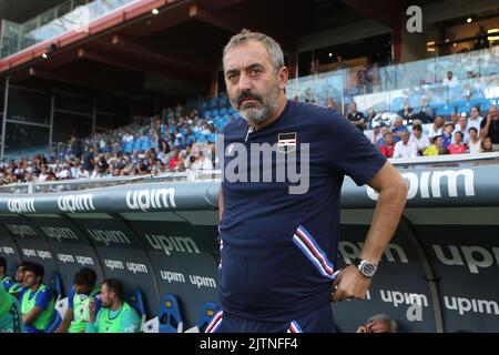 Foto Tano Pecoraro/LaPresse 31 Agosto 2022 - Genova, Italia Sport, Calcio Sampdoria vs Lazio - Campionato italiano di calcio Serie A TIM 2022/2023 - Stadio Luigi Ferraris nella foto: giampaolo Foto Tano Pecoraro/LaPresse 31 agosto 2022 - Genova, Italia Sport, Calcio Sampdoria vs Lazio - Campionato Italiano Serie A Calcio 2022/2023 - Stadio Luigi Ferraris nella foto: giampaolo Foto Stock