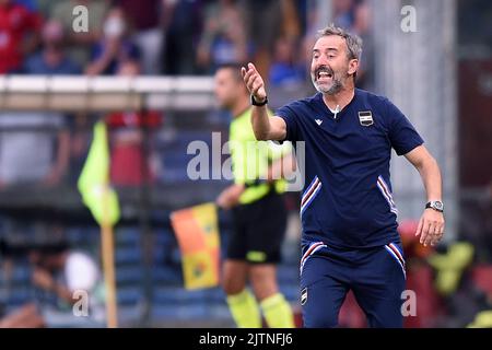 Foto Tano Pecoraro/LaPresse 31 Agosto 2022 - Genova, Italia Sport, Calcio Sampdoria vs Lazio - Campionato italiano di calcio Serie A TIM 2022/2023 - Stadio Luigi Ferraris nella foto: giampaolo Foto Tano Pecoraro/LaPresse 31 agosto 2022 - Genova, Italia Sport, Calcio Sampdoria vs Lazio - Campionato Italiano Serie A Calcio 2022/2023 - Stadio Luigi Ferraris nella foto: giampaolo Foto Stock