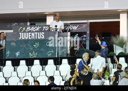 Torino, 31 agosto 2022, Leandro Paredes della Juventus FC durante la Serie A 2022/23 match tra Juventus FC e Spezia Calcio allo Stadio Allianz il 31 agosto 2022 a Torino Foto Stock