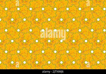 Astratto sfondo autunnale fatto da foglie di acero caduto pigmentato. Foto Stock