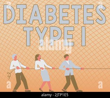 Ispirazione mostrando segno diabete tipo 1, concetto che significa condizione in cui il pancreas produrre poco o nessun insulina Chat bolle e Fram esplosivo Foto Stock