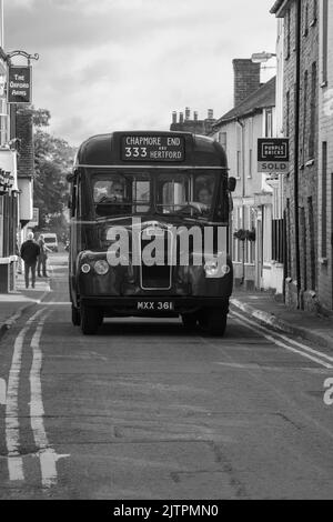 London Transport Guy Special GS63, lungo Duke Street, Kington Herefordshire, Inghilterra, Regno Unito. Agosto 2022 Foto Stock