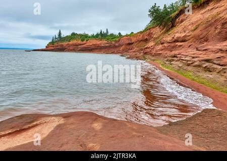 Burntcoat Head Park a East Hants vicino a Noel Nova Scotia. Quest'area sulla Baia di Fundy ha le maree piu' alte dell'worl. Ecco uno scatto scattato ad alti ti Foto Stock